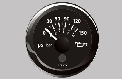 Marine Engine Oil Pressure Gauge 150PSI